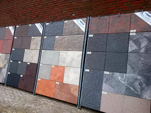 Terrassenplatten in der Outdoor Ausstellung